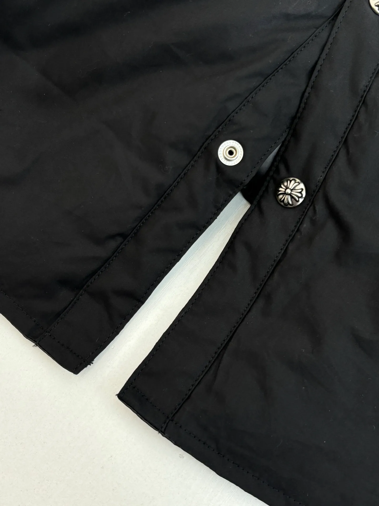 P580 Chrome Heart*/Chrome Heart solid color silver-plated shirt-style cotton jacket Size: S/M/L/XL